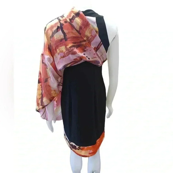 Artex Sleeveless multicoloured Sheer Maxi Dress Size Medium - Picture 6 of 10